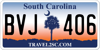 SC license plate BVJ406