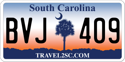 SC license plate BVJ409