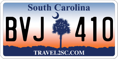SC license plate BVJ410