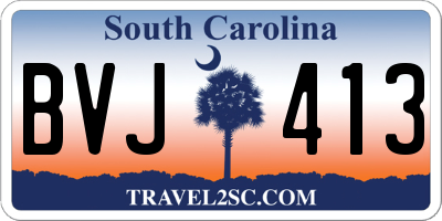 SC license plate BVJ413