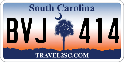 SC license plate BVJ414