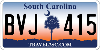 SC license plate BVJ415