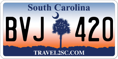SC license plate BVJ420