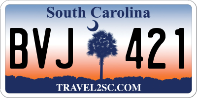 SC license plate BVJ421