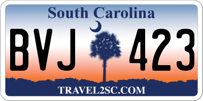 SC license plate BVJ423