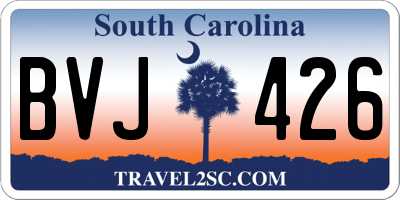 SC license plate BVJ426