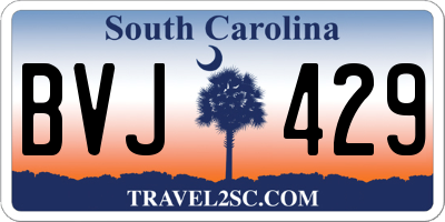 SC license plate BVJ429