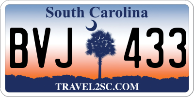 SC license plate BVJ433