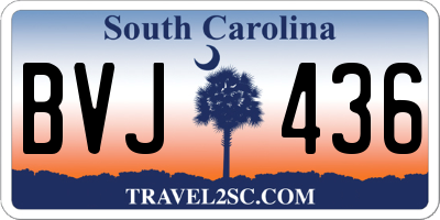 SC license plate BVJ436