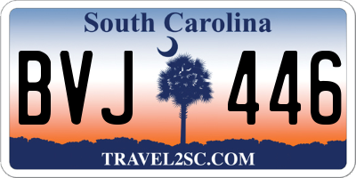 SC license plate BVJ446