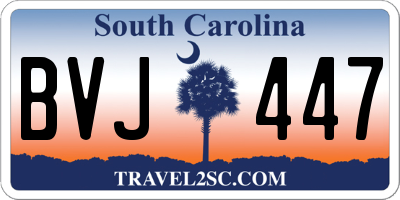 SC license plate BVJ447