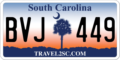 SC license plate BVJ449
