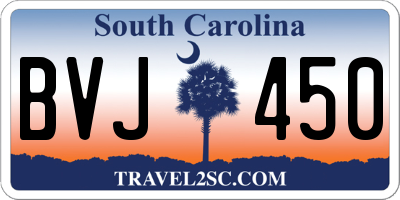 SC license plate BVJ450