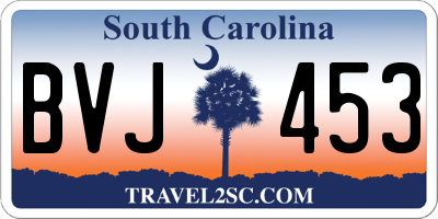 SC license plate BVJ453