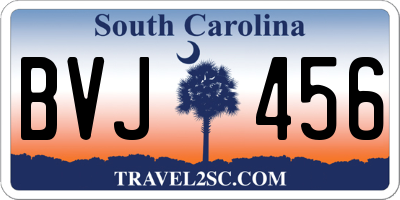 SC license plate BVJ456
