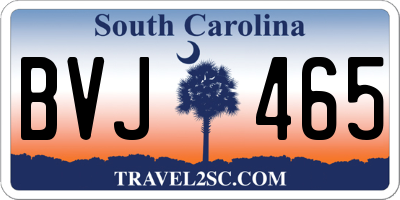 SC license plate BVJ465