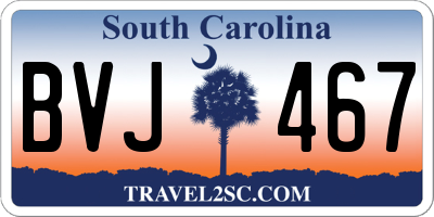 SC license plate BVJ467