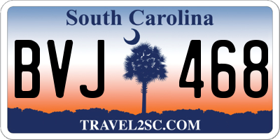 SC license plate BVJ468