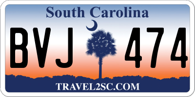 SC license plate BVJ474