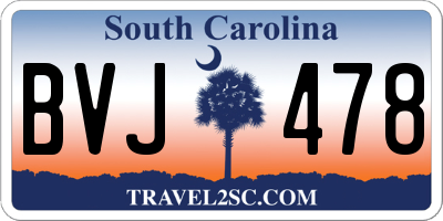 SC license plate BVJ478