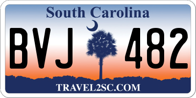SC license plate BVJ482