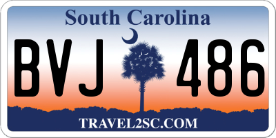 SC license plate BVJ486