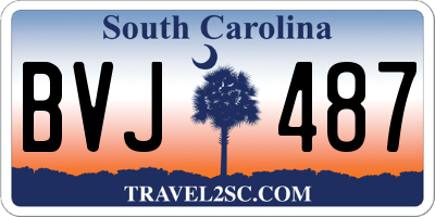 SC license plate BVJ487