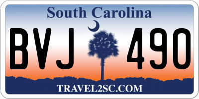 SC license plate BVJ490
