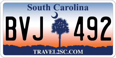 SC license plate BVJ492