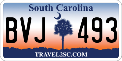 SC license plate BVJ493