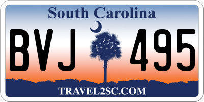 SC license plate BVJ495