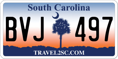 SC license plate BVJ497
