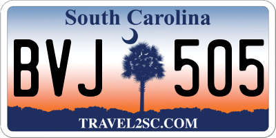 SC license plate BVJ505