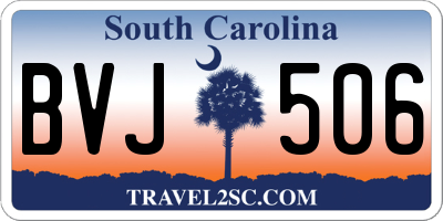 SC license plate BVJ506