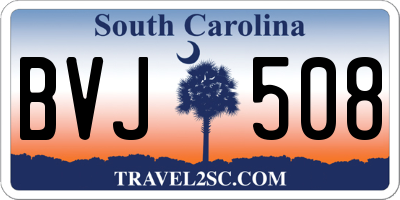 SC license plate BVJ508