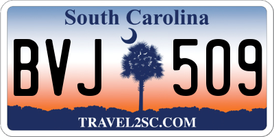 SC license plate BVJ509