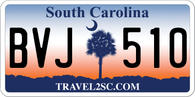 SC license plate BVJ510
