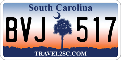 SC license plate BVJ517