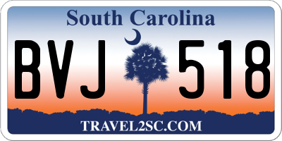 SC license plate BVJ518