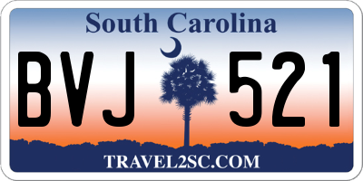 SC license plate BVJ521