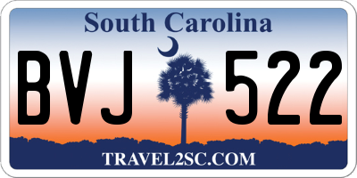 SC license plate BVJ522