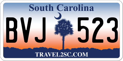 SC license plate BVJ523