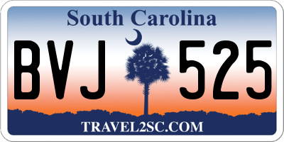 SC license plate BVJ525