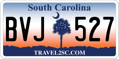 SC license plate BVJ527