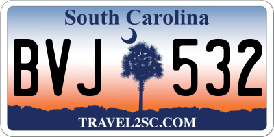SC license plate BVJ532