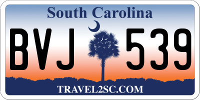 SC license plate BVJ539