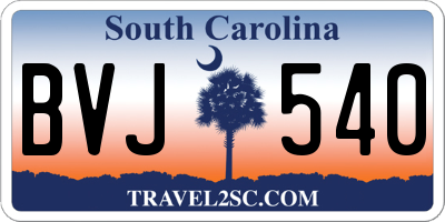 SC license plate BVJ540