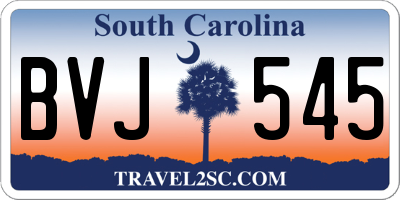 SC license plate BVJ545