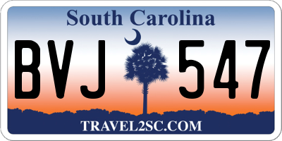 SC license plate BVJ547