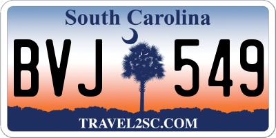 SC license plate BVJ549